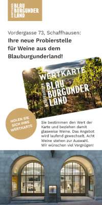 Titelbild Flyer Wertkarte Schaffhauser Blauburgunderland.